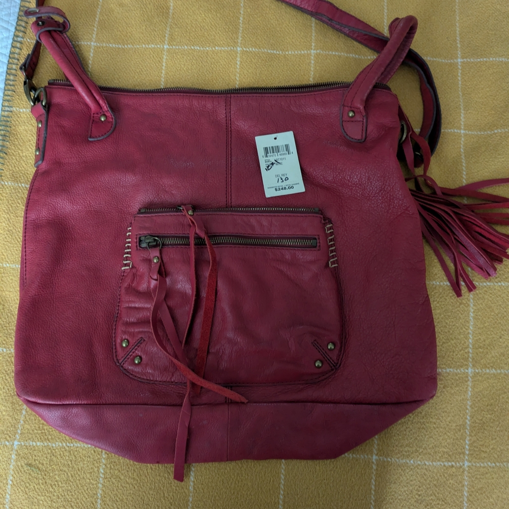 Lucky Brand Pebbled Crossbody Bag in Red - Picture 3 of 7